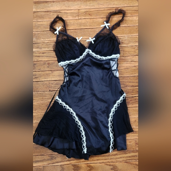 Dolls Kill Other - Elegant Black Lace Trimmed Lingerie